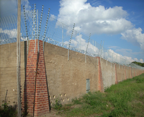 Security Electric Fence on a Wall
